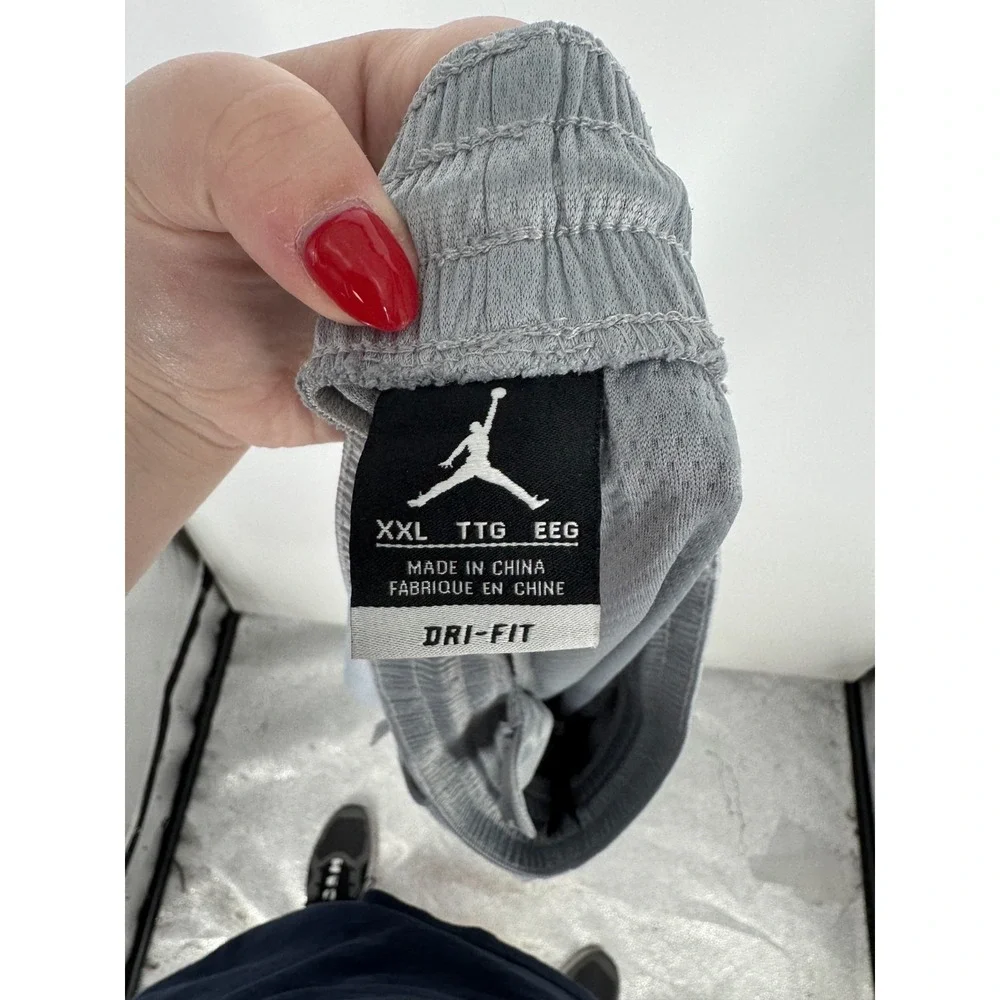 Jordan Dri Fit Athletic Basketball AJ XI Shorts Mens 2XL Jumpman Grey 658514-012